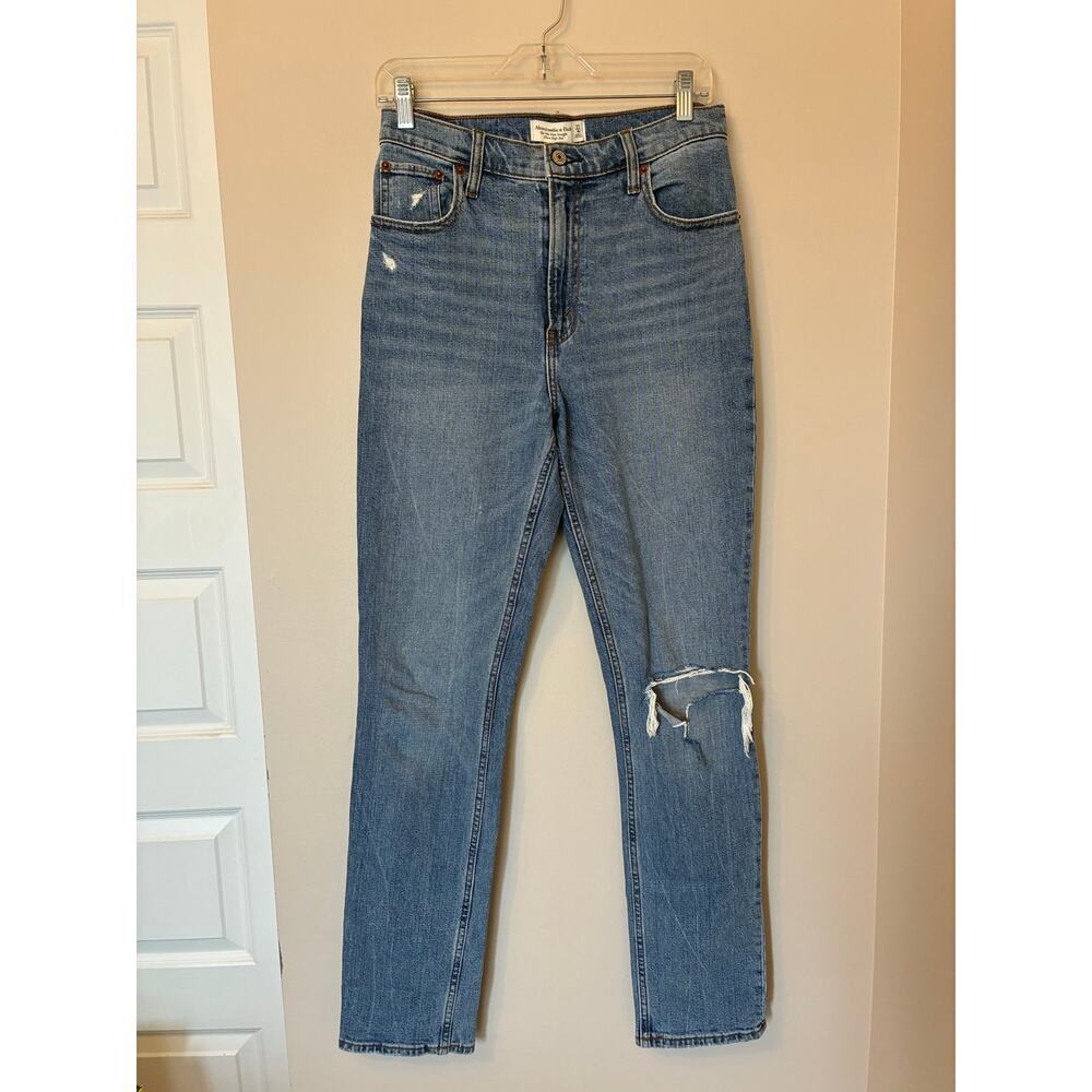 Abercrombie & Fitch The 90s Slim Straight Jeans Ultra High Rise Size 4 27
